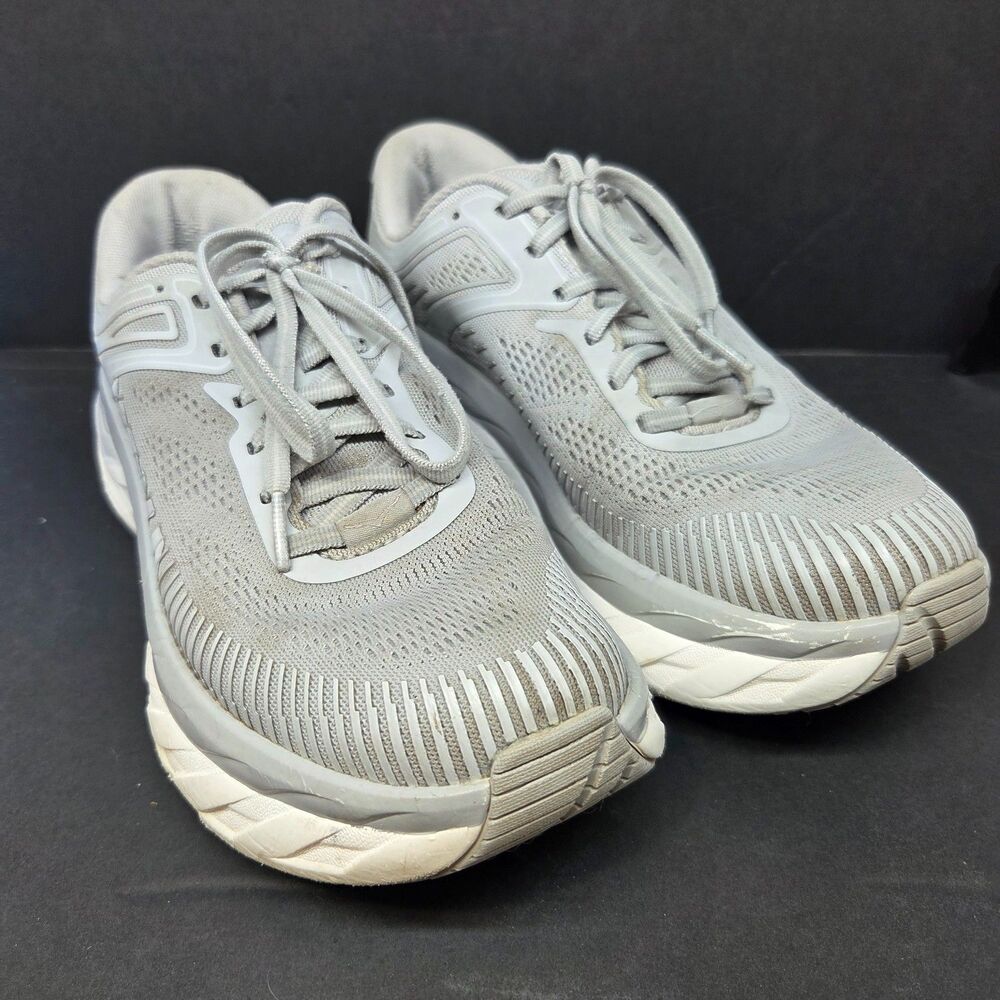 HOKA ONE ONE Bondi 7 Womens Gray Walking Running Comfort Shoes Size US 8.5